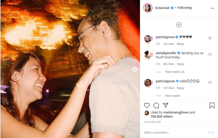 Unggahan Bunga Citra Lestari di hari ulang tahun pernikahannya dengan Ashraf Sinclair.