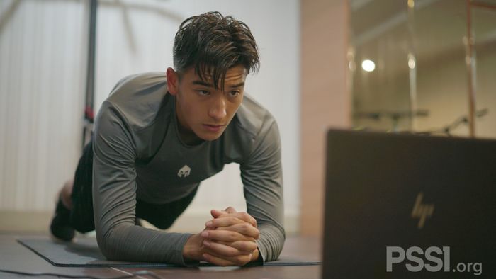 Jack Brown saat mengikuti TC virtual timnas U-19 Indonesia.