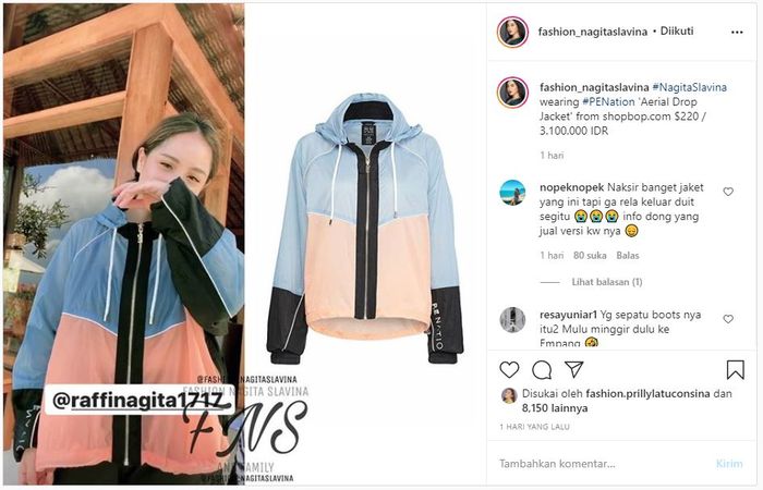 Pakai Jaket Rp 3,1 juta hanya untuk jogging saat liburan di Pulau Sumba, Nusa Tenggara Timur, netizen dibikin geleng-geleng kepala karena jaketnya