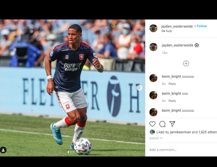 Pemain keturunan Indonesia, Jayden Oosterwolde.