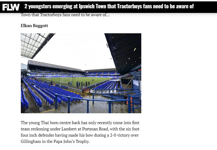 Media Inggris menyoroti karier bek timnas U-19 Indonesia, Elkan Baggott, di Ipwswich Town.