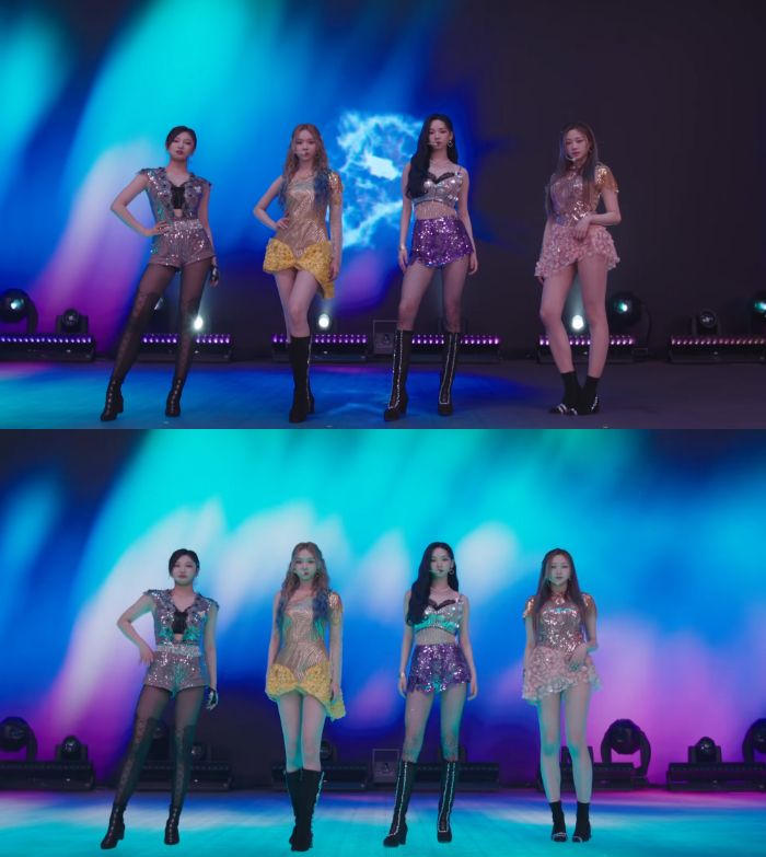 Proporsi tubuh dari member girlband Aespa