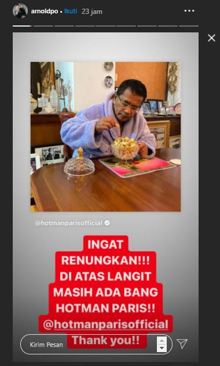 Chef Arnold girang popcorn buatannya dibeli Hotman Paris