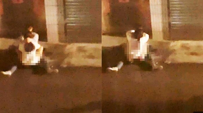 Dua sejoli terciduk asyik bermesraan hingga lakukan hal tak senonoh di tepi jalan