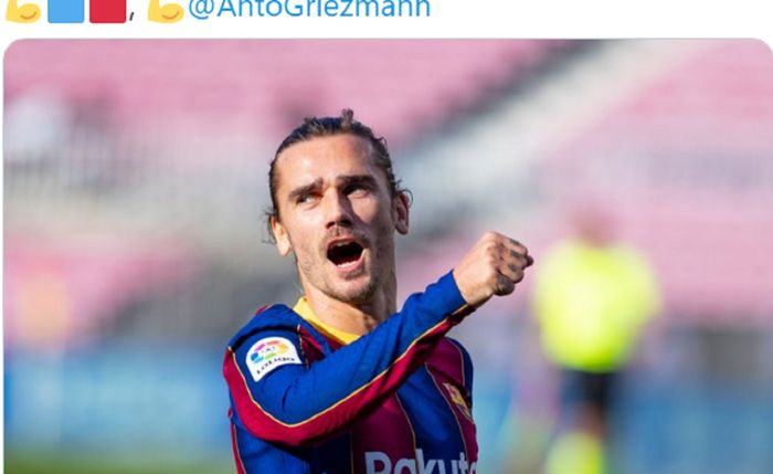 Pemain Barcelona, Antoine Griezmann menjadi penyelamat dalam laga melawan Granada (4/2/2021).