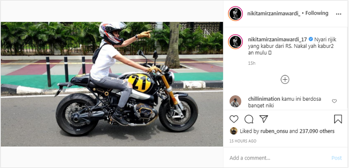 Unggahan Nikita Mirzani