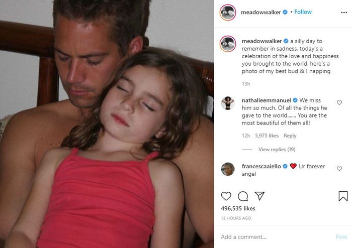  Paul Walker dan bersama sang putri Meadow Walker saat masih kecil.