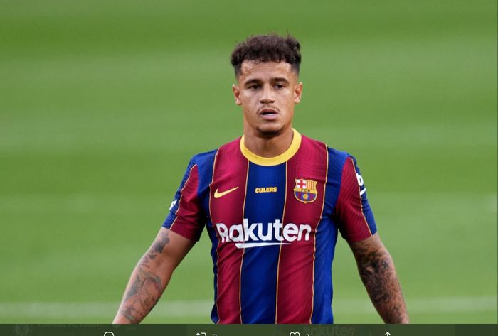 Gelandang serang Barcelona, Philippe Coutinho, yang kembali ke Spanyol untuk musim 2020-2021.