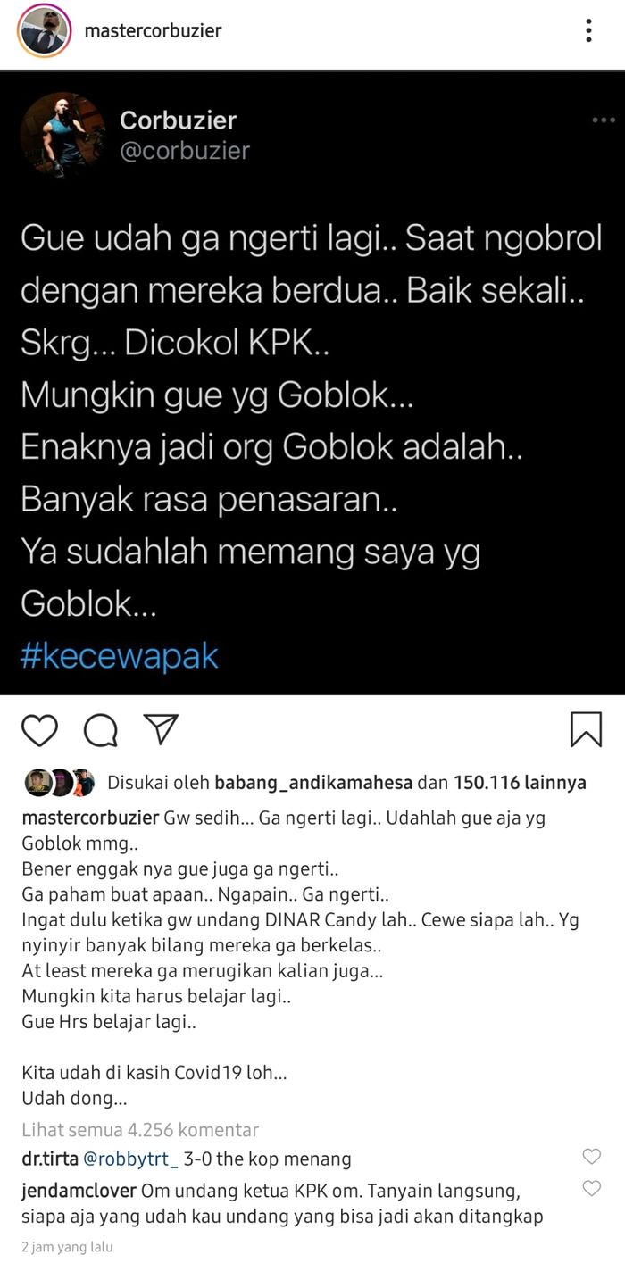 Dua menteri yang pernah diundang ke podcastnya ditangkap KPK, Deddy Corbuzier beri tanggapan.