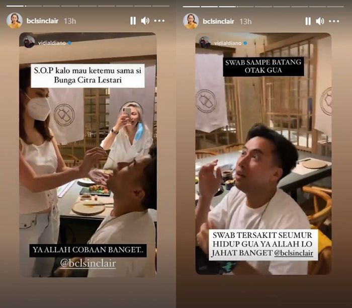 BCL melakukan tes swab ke Vidi Aldiano