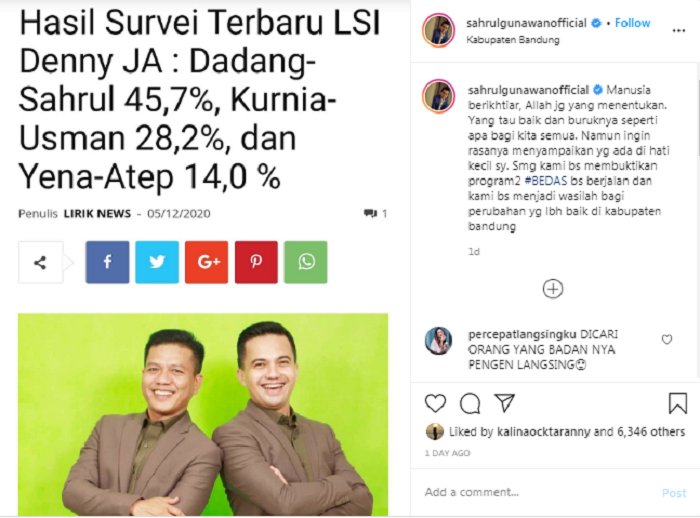 Unggahan Sahrul Gunawan.