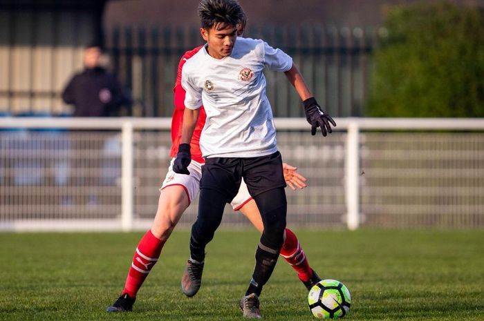 Gelandang timnas U-19 Indonesia, Brylian Aldama, saat bergabung dalam program Garuda Select.