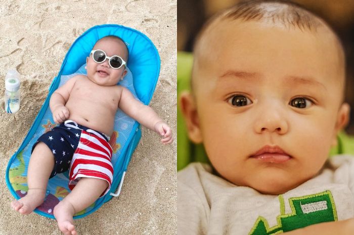 Kolase putra pertama Citra Kirana dan anak kelima Ussy Sulistiawaty.