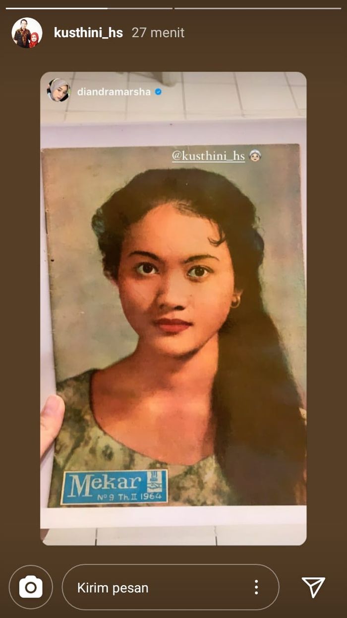 Potret ibu Maia Estianty sewaktu muda.