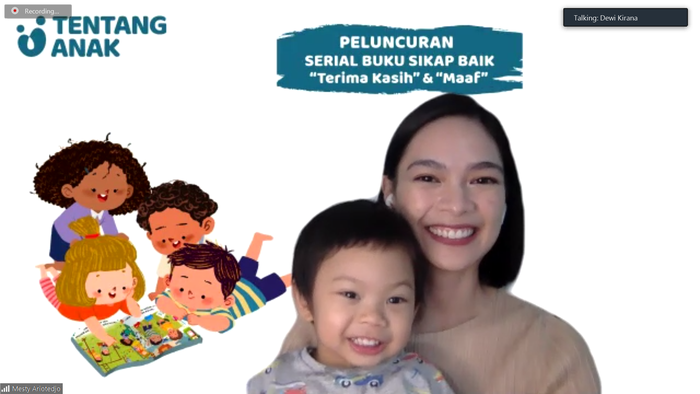 Dr. Mesty Ariotedjo, Sp.A, meluncurkan dua buku pertama dari buku seri Sikap Baik berjudul &lsquo;Terima Kasih&rsquo; dan &lsquo;Maaf&rsquo;.