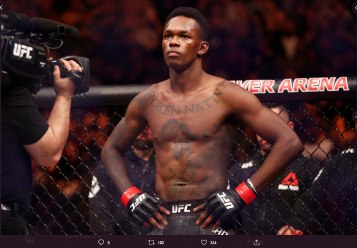 Petarung kelas menengah UFC, Israel Adesanya.