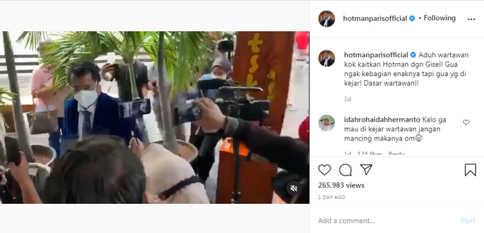 Hotman Paris gerah dikejar wartawan soal Gisella Anastasia.