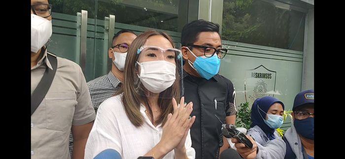 Gisella Anastasia saat ditemui di Polda Metro Jaya, Sudirman, Rabu (23/12/2020).