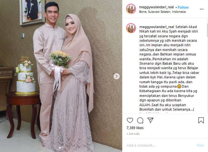 Meggy Wulandari dan suaminya.