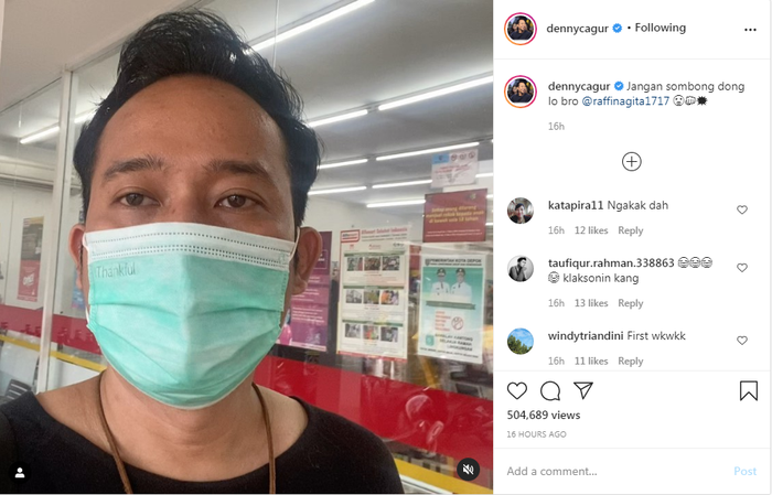 Denny Cagur sebut Raffi Ahmad sombong.