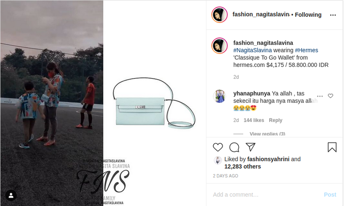 Penampakan tas mini Nagita Slavina yang harganya hampir mencapai Rp 58 juta ini sukses menuai berbagai komentar dari netizen