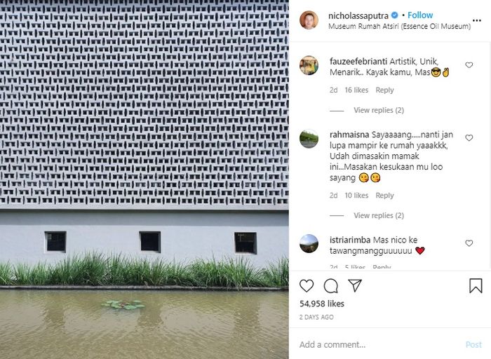 Unggahan Nicholas Saputra