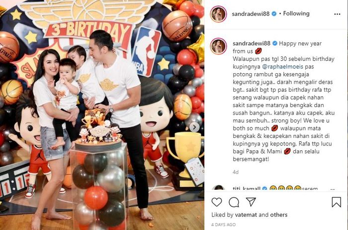Unggahan Sandra Dewi