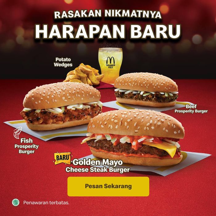 Menu Prosperity Burger McDonald's 2021