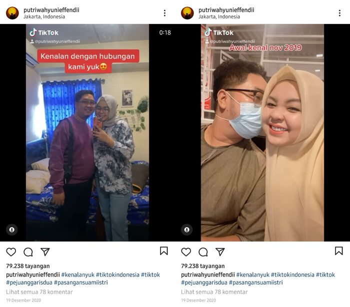 Foto-foto Ihsan Adhlan Hakim dan Putri Wahyuni.