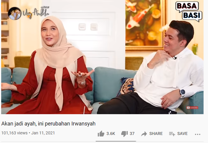 Tangkapan layar Youtube Ussy Andhika Official.