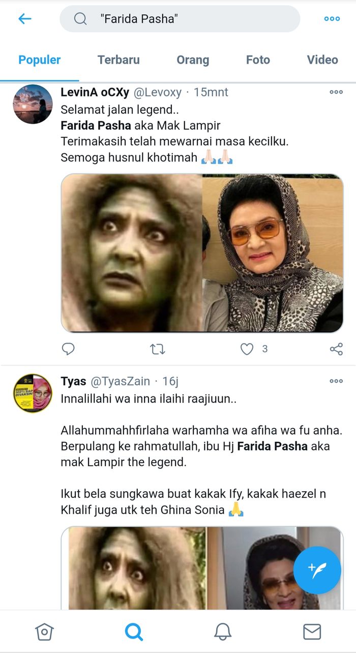 Mak Lampir Farida Pasha Tutup Usia, Netizen Ikut Berduka.