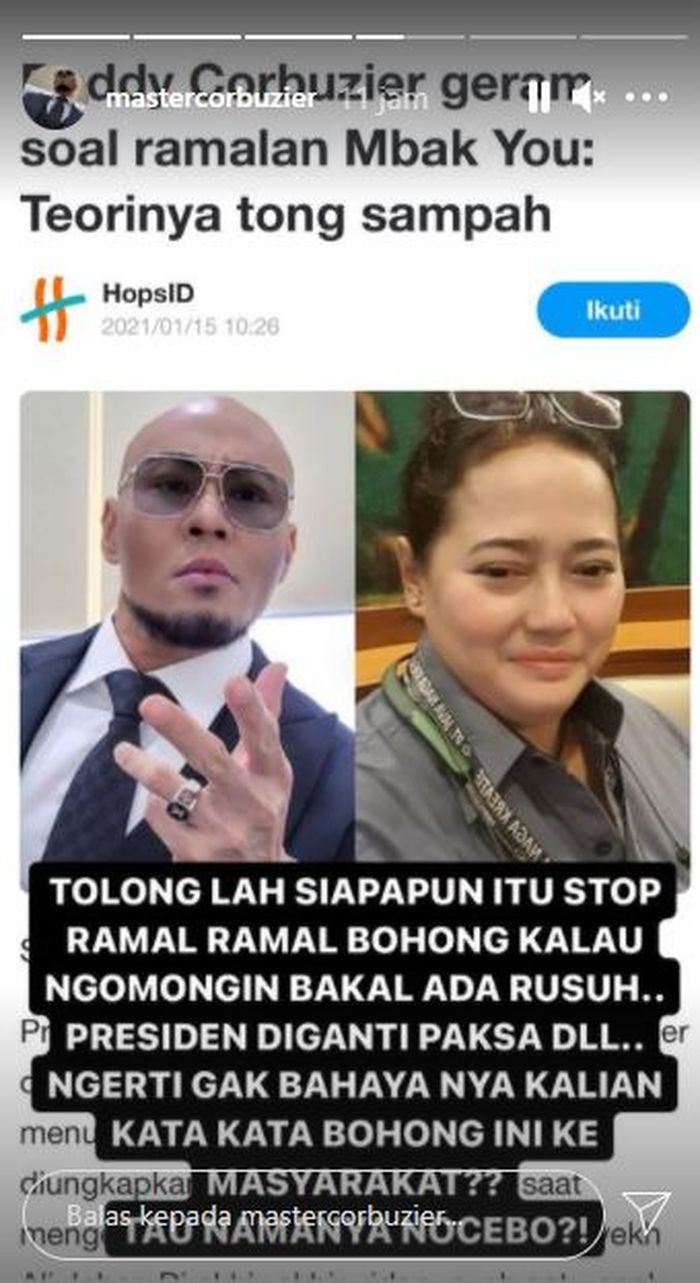 Postingan Deddy Corbuzier