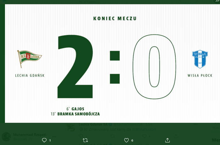 Lechia Gdansk taklukkan Wisla Plock 2-0 pada pertandingan terakhir rangkaian uji coba menjelang paruh kedua Liga Polandia 2020-2021.