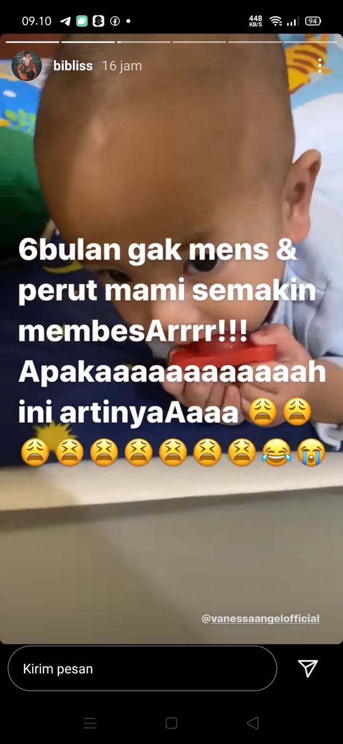 Tampaknya tak hanya Vanessa Angel yang merasakan pertanda kehamilan, begitupun sang suami.