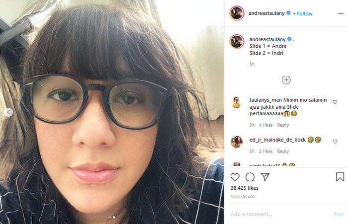 Unggahan Andre Taulany di Instagram