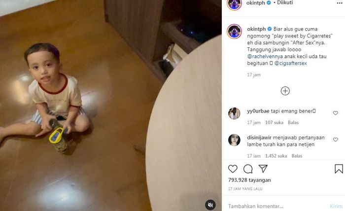  Niko Al Hakim meminta pertanggung jawaban Rachel Vennya terkait ucapan putra sulung mereka yang menyebut kata 'sex'.  