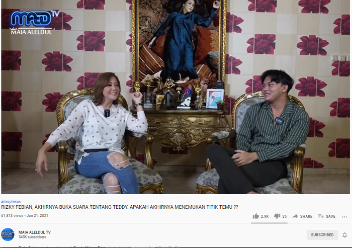 Perbincangan Maia Estianty dan Rizky Febian 