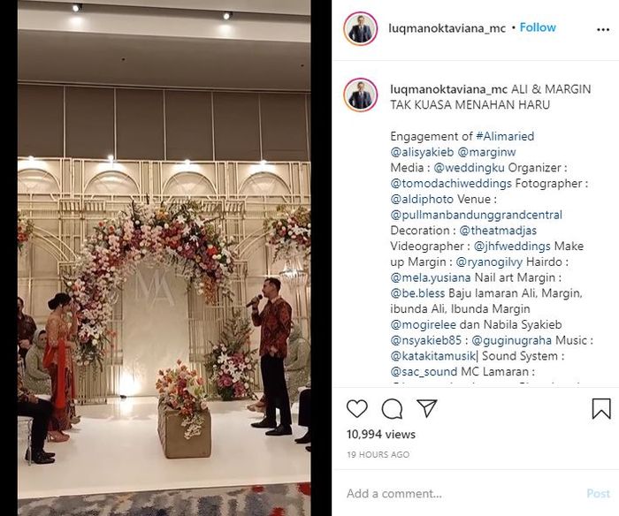 Potret Ali Syakieb saat melamar sang kekasih, Margin Wieheerm.