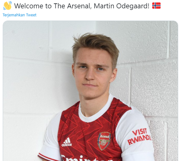 Martin Odegaard pindah dari Real Madrid ke Arsenal dengan status pinjaman sampai akhir musim 2020-2021.