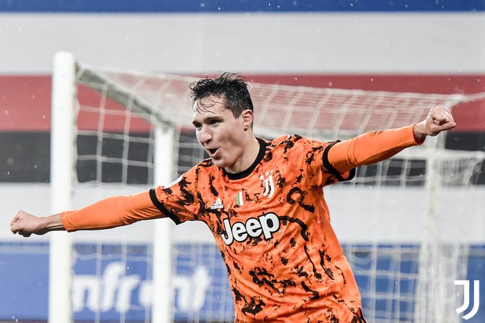 Pemain sayap Juventus, Federico Chiesa, mencetak gol ke gawang Sampdoria pada pekan ke-20, Senin (31/1/2021) waktu setempat atau Minggu pukul 00.00 WIB. 