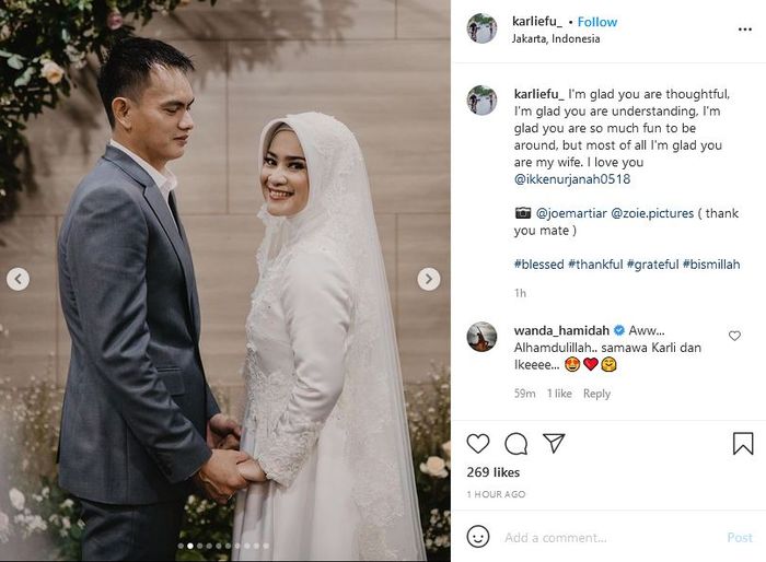 Foto pernikahan Ikke Nurjannah