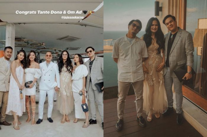 Donna Harun bersama sang suami dan anak-anaknya 