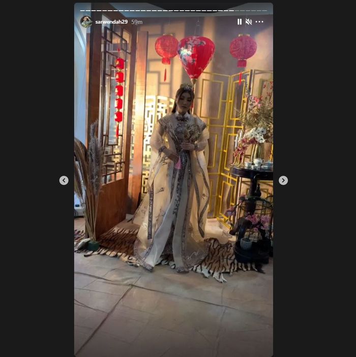 Sarwendah saat melakukan pemotretan menjelang hari Imlek 2021.