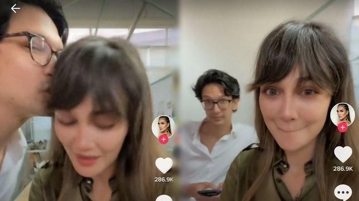 Luna Maya dicium oleh Dimas Beck 