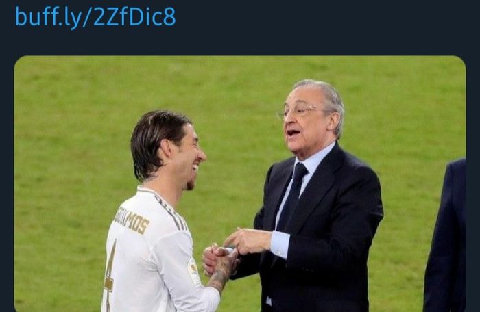 Sergio Ramos dan Florentino Perez.