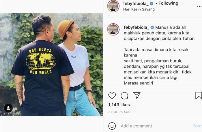 Makna kasih sayang menurut Feby Febiola.