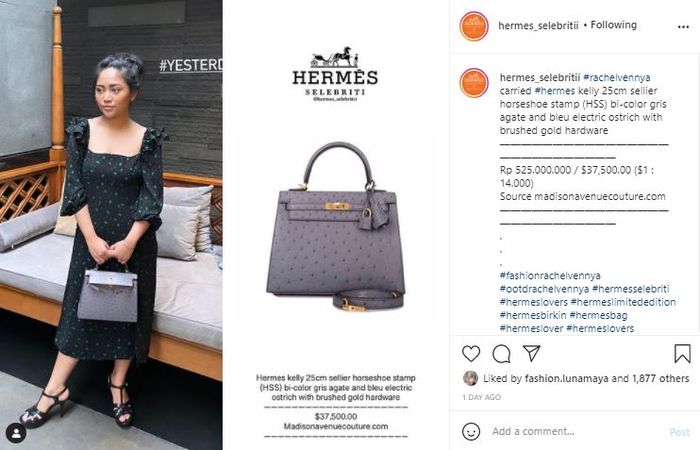 Penampilan Rachel Vennya dalam balutan dress berwarna hitam sembari tenteng tas dengan harga yang begitu fantastis.
