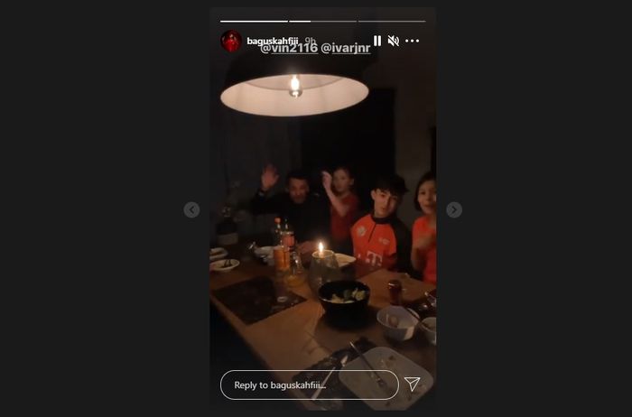 Unggahan Bagus Kahfi saat bertemu pemain keturunan Indonesia yang bermain di FC Utrecht, Ivar Jenner (20/2/2021).