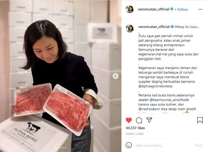 Veronica Tan bisnis daging