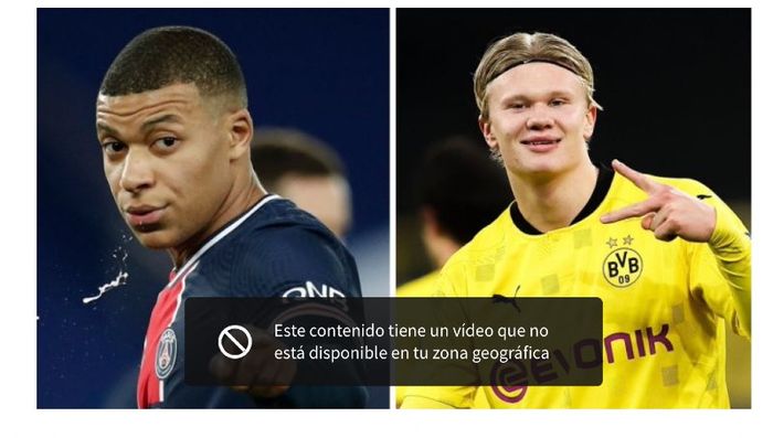 Striker Paris Saint-Germain, Kylian Mbappe, dan penyerang Borussia Dortmund, Erling Haaland.